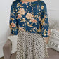 Cardigan pour Femme à Motif Floral avec Manches à Volants et Nœud