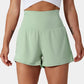 ✨️ 2025 It soldes 49% de réduction🥰 Short de yoga 2-en-1 avec taille haute et poches latérales