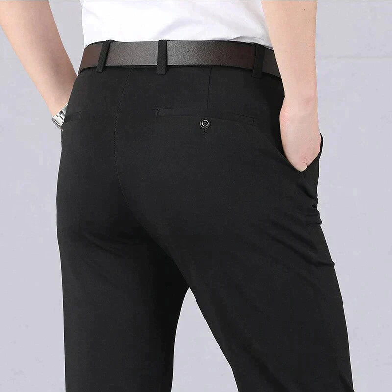 Pantalons classiques à taille haute pour homme
