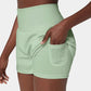 ✨️ 2025 It soldes 49% de réduction🥰 Short de yoga 2-en-1 avec taille haute et poches latérales