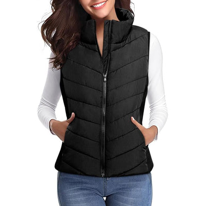 👚 50% DE RÉDUCTION ! ✨ Gilet Matelassé Sans Manches Femme - Léger & Confortable, Parfait pour les Tenues Décontractées ou Élégantes 💫