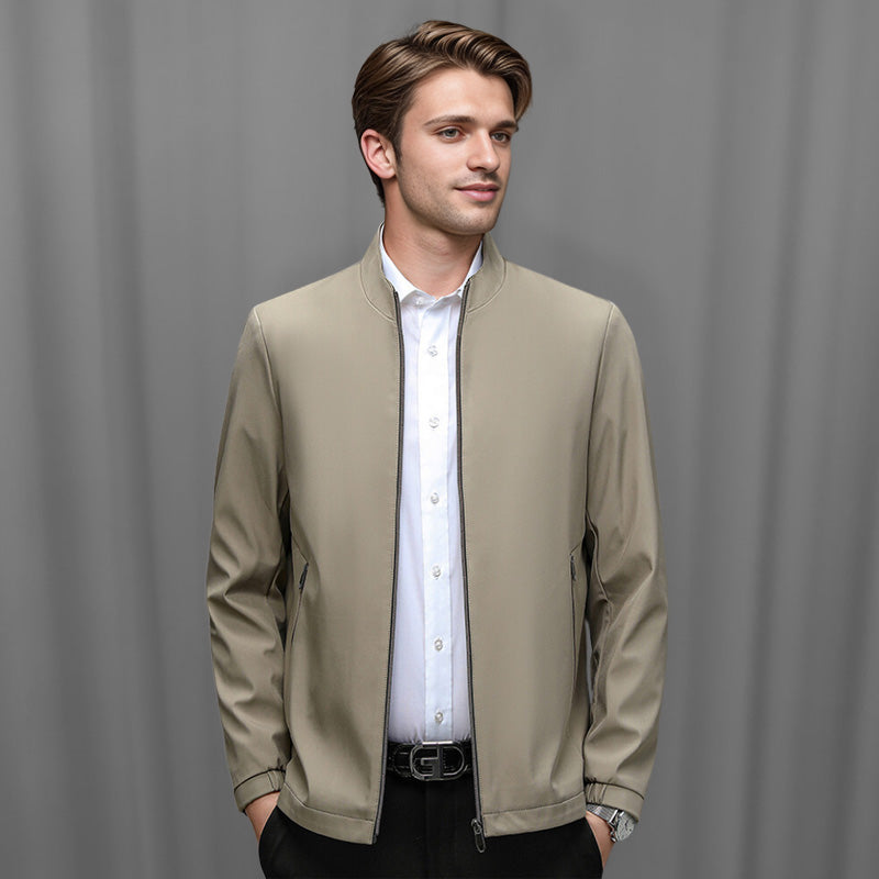 🔥🔥Veste décontractée à col montant et fermeture éclair pour hommes（50% OFF）