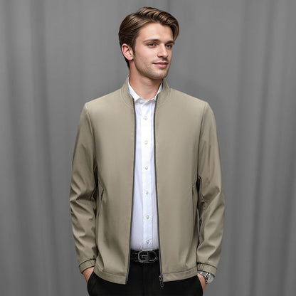 🔥🔥Veste décontractée à col montant et fermeture éclair pour hommes（50% OFF）