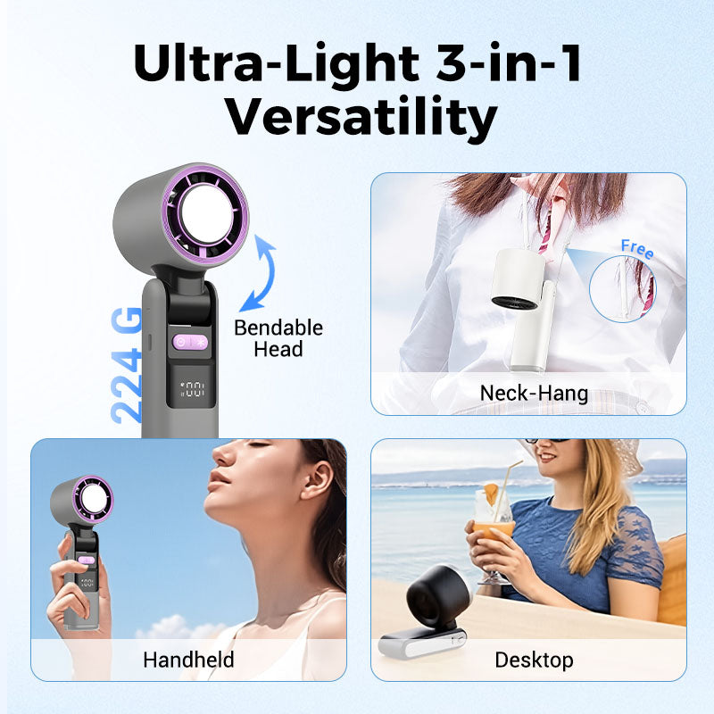 ❄️Ventilateur portable CoolHill™ ProBreeze – 199 vitesses, haute puissance, pliable et rechargeable,La couleur orange est épuisée, il ne reste plus beaucoup d'autres couleurs