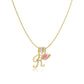 💖Dernier jour : 50 % de réduction ✨ Collier avec pendentif lettre de A à Z et trois breloques🎀