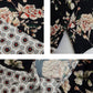 Cardigan pour Femme à Motif Floral avec Manches à Volants et Nœud