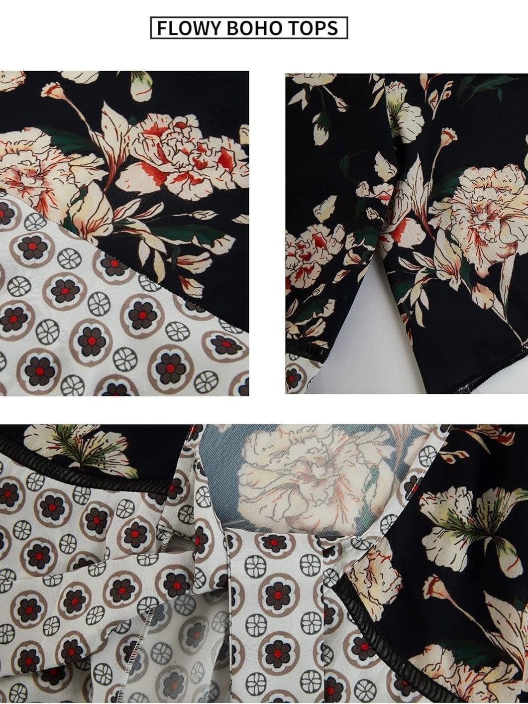 Cardigan pour Femme à Motif Floral avec Manches à Volants et Nœud