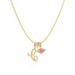 💖Dernier jour : 50 % de réduction ✨ Collier avec pendentif lettre de A à Z et trois breloques🎀