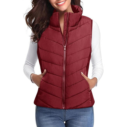 👚 50% DE RÉDUCTION ! ✨ Gilet Matelassé Sans Manches Femme - Léger & Confortable, Parfait pour les Tenues Décontractées ou Élégantes 💫