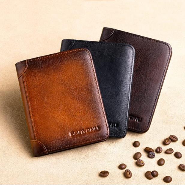 🔥 Nouveauté 2026 🔥 Portefeuille minimaliste en cuir avec protection RFID pour homme – Ultra-fin, véritable cuir de première qualité, design court pour un usage quotidien