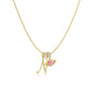 💖Dernier jour : 50 % de réduction ✨ Collier avec pendentif lettre de A à Z et trois breloques🎀