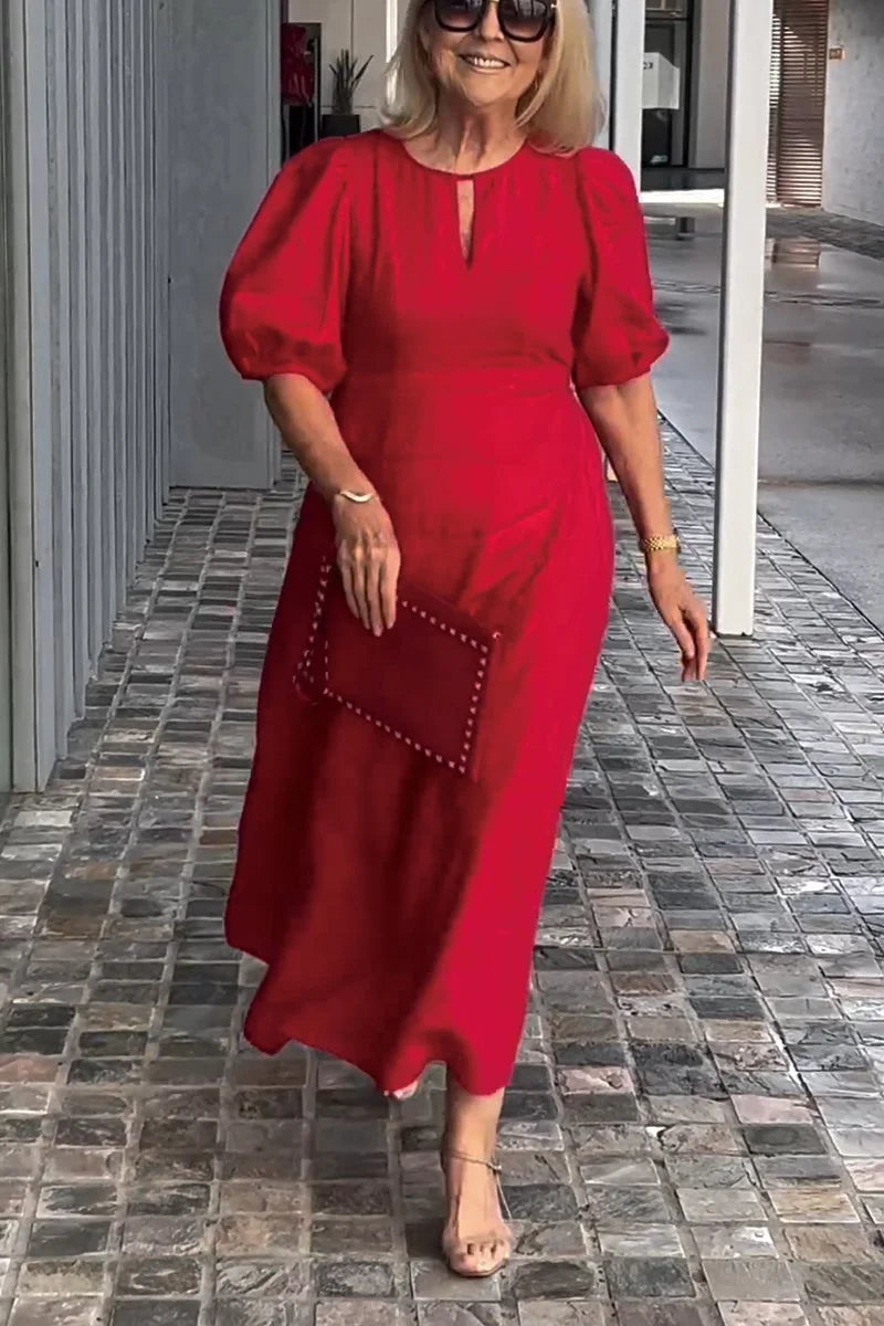 🎉Nouvelles ventes - 50% de réduction🎉Robe en coton et lin de couleur unie
