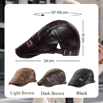 Nouveau béret en cuir à la mode