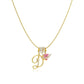 💖Dernier jour : 50 % de réduction ✨ Collier avec pendentif lettre de A à Z et trois breloques🎀