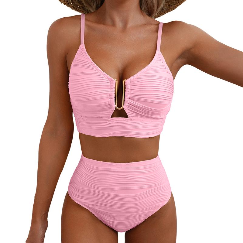 🎉 Offre spéciale de la semaine – 50 % de réduction ✨ Bikini push-up taille haute pour femme