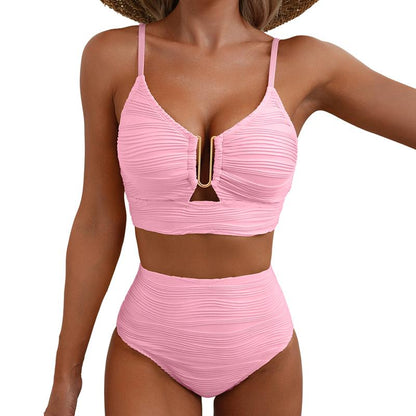 🎉 Offre spéciale de la semaine – 50 % de réduction ✨ Bikini push-up taille haute pour femme