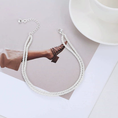 💜DERNIER JOUR -50% de réduction💜Délicat bracelet de cheville étanche en couches