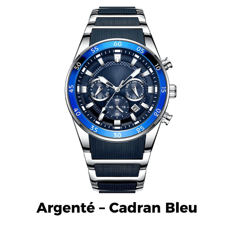 ⌚🔥Montre à Quartz Multifonctionnelle Imperméable pour Hommes【Une montre d'un excellent rapport qualité-prix】