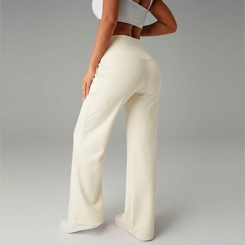 ⏰ 50% DE RÉDUCTION! 💫 Pantalon droit ample uni pour femme ❄️👖
