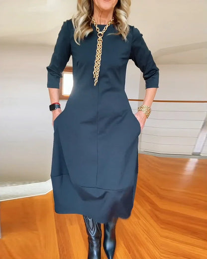 🔥Vente chaude 52% de réduction🔥Robe à manches longues et col rond