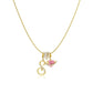 💖Dernier jour : 50 % de réduction ✨ Collier avec pendentif lettre de A à Z et trois breloques🎀