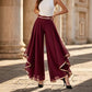 👖 55% DE RÉDUCTION LIMITÉE ! ✨ Pantalon large pour femme – Fluide, passepoil doré, élégant, polyvalent 🍂