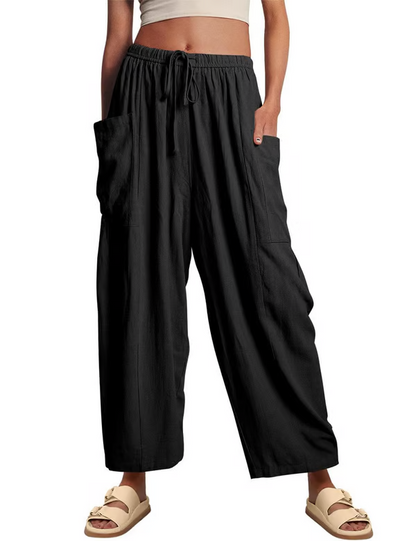 ⏳Offre à durée limitée : 50 % de réduction💥👖Pantalon de loisirs en lin à jambes larges pour femme