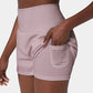✨️ 2025 It soldes 49% de réduction🥰 Short de yoga 2-en-1 avec taille haute et poches latérales
