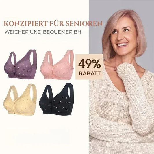 Vente pour la fête des mères - 49% de réduction😍2024 Nouveau design pour le soutien-gorge en coton à fermeture frontale senior🥰