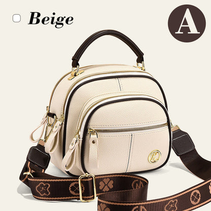 Sac classique multi-compartiments à bandoulière large et ajustable en cuir