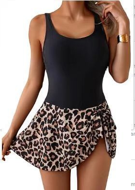 ⏳👙 PROMO LIMITÉE 50% ! Maillot de Bain Une Pièce Femme avec Jupe Nouée & Short Intégré – Taille Haute Effet Ventre Plat, Bretelles Réglables, Coussinets Amovibles, Parfait pour Plage & Piscine 🌊