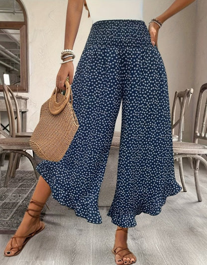 🔥 50 % de réduction aujourd'hui ! Pantalon ample à taille haute pour femme – Amincissant, confortable et chic
