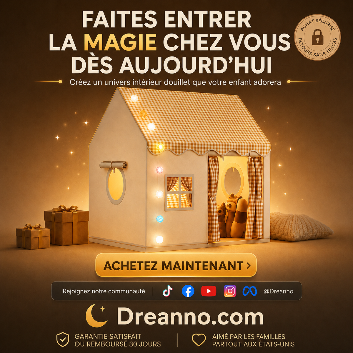 📢📢50% OFF !! ⏰Château Tente de Jeu pour Enfants