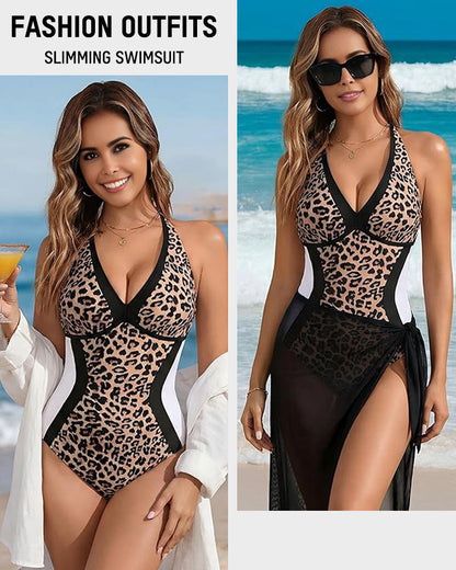 🔥SOLDES 50 % DE RÉDUCTION👙Maillot de bain une pièce color block gainant
