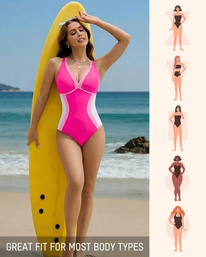 🔥SOLDES 50 % DE RÉDUCTION👙Maillot de bain une pièce color block gainant