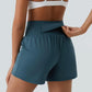 ✨️ 2025 It soldes 49% de réduction🥰 Short de yoga 2-en-1 avec taille haute et poches latérales