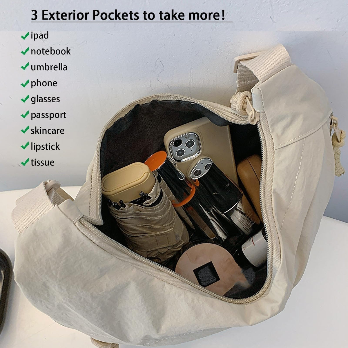 Sac bandoulière en nylon tendance 2025