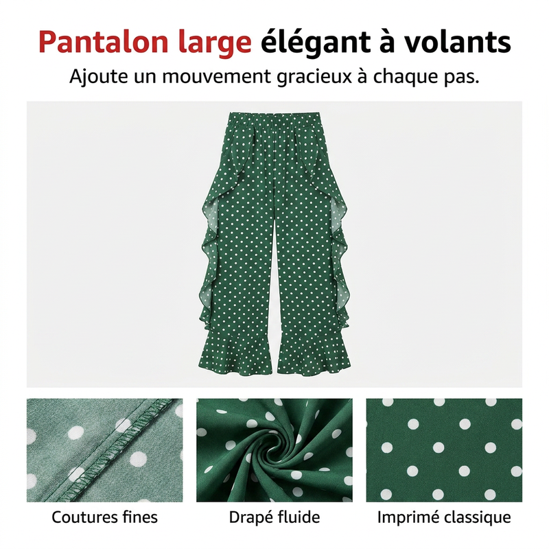 🔥 50 % de réduction aujourd'hui ! Pantalon ample à taille haute pour femme – Amincissant, confortable et chic