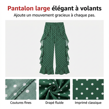 🔥 50 % de réduction aujourd'hui ! Pantalon ample à taille haute pour femme – Amincissant, confortable et chic