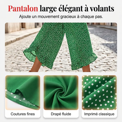 🔥 50 % de réduction aujourd'hui ! Pantalon ample à taille haute pour femme – Amincissant, confortable et chic