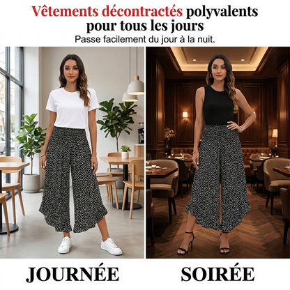 🔥 50 % de réduction aujourd'hui ! Pantalon ample à taille haute pour femme – Amincissant, confortable et chic