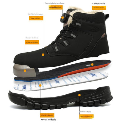🔥Livraison gratuite - Bottes de sécurité S3 antidérapantes et légères pour unisexe, ✅👍 avec pointes résistantes aux chocs, fonction anti-écrasement et anti-compression