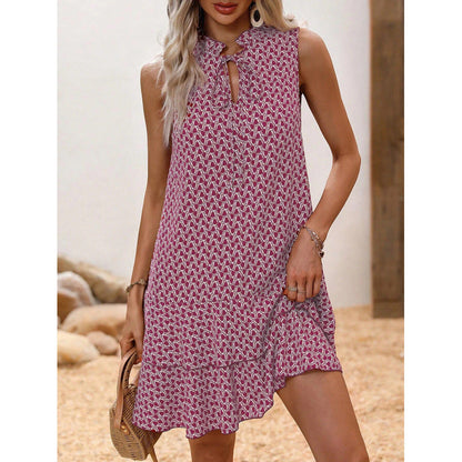 🎉Dernier jour de la promotion : 50 % de réduction 💃 Robe pour femme avec nœud et motif géométrique