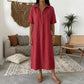 ☀️Robe chemise décontractée en lin mélangé pour femme – Un style naturel pour les journées ensoleillées✨