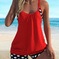 🌊 PROMO LIMITÉE 50% DE RÉDUCTION ! 👙 Maillot de Bain 2 Pièces à Pois – Style Rétro, Blocs de Couleurs & Bretelles Réglables 🏖️