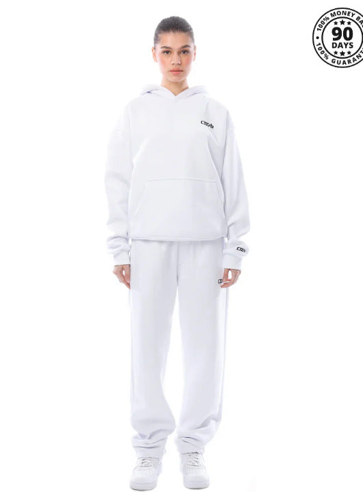 Ensemble unisexe composé d'un sweat à capuche oversize uni et d'un pantalon de jogging