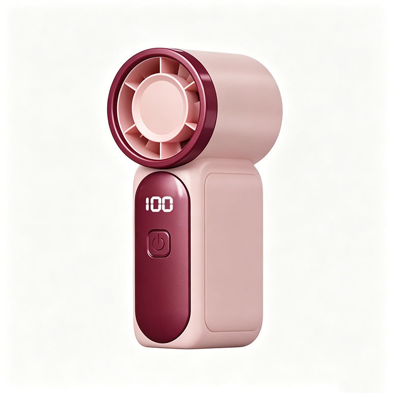 🌀💨Mini ventilateur portable avec affichage LED –👍 Ventilateur de poche turbo 5 vitesses.✨ Rechargeable par USB, refroidissement rapide idéal pour les voyages et le maquillage. Cadeau parfait. Réfrigération portable.