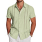 Chemise décontractée à manches courtes et boutons pour homme