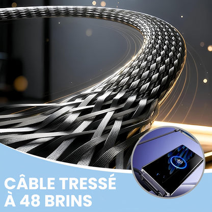 🔥Édition 2026 améliorée - Support de recharge rapide à deux parties avec câble🔥Adaptateur de recharge rapide avec support de téléphone pliable à 360°