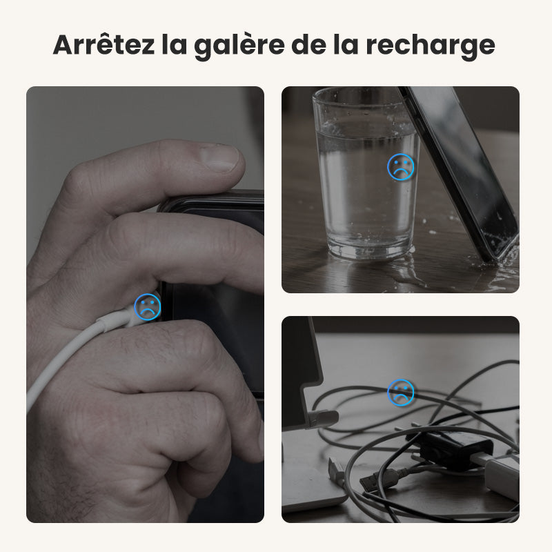 🔥Édition 2026 améliorée - Support de recharge rapide à deux parties avec câble🔥Adaptateur de recharge rapide avec support de téléphone pliable à 360°